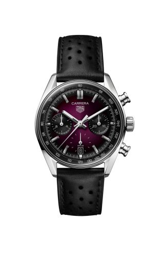 TAG Heuer Carrera Chronograph Glass Box Stainless Steel / Smokey Purple